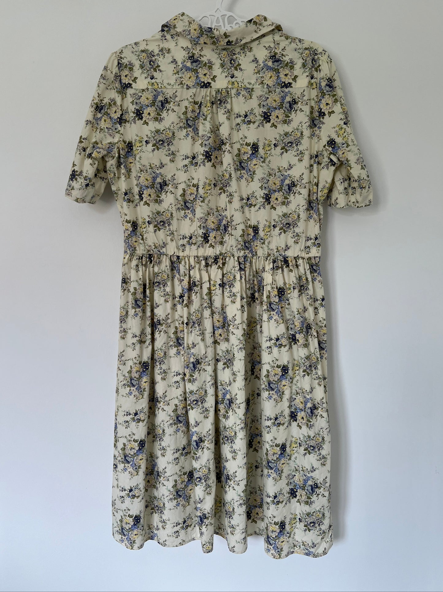 Soft Cream Floral Cotton Dress