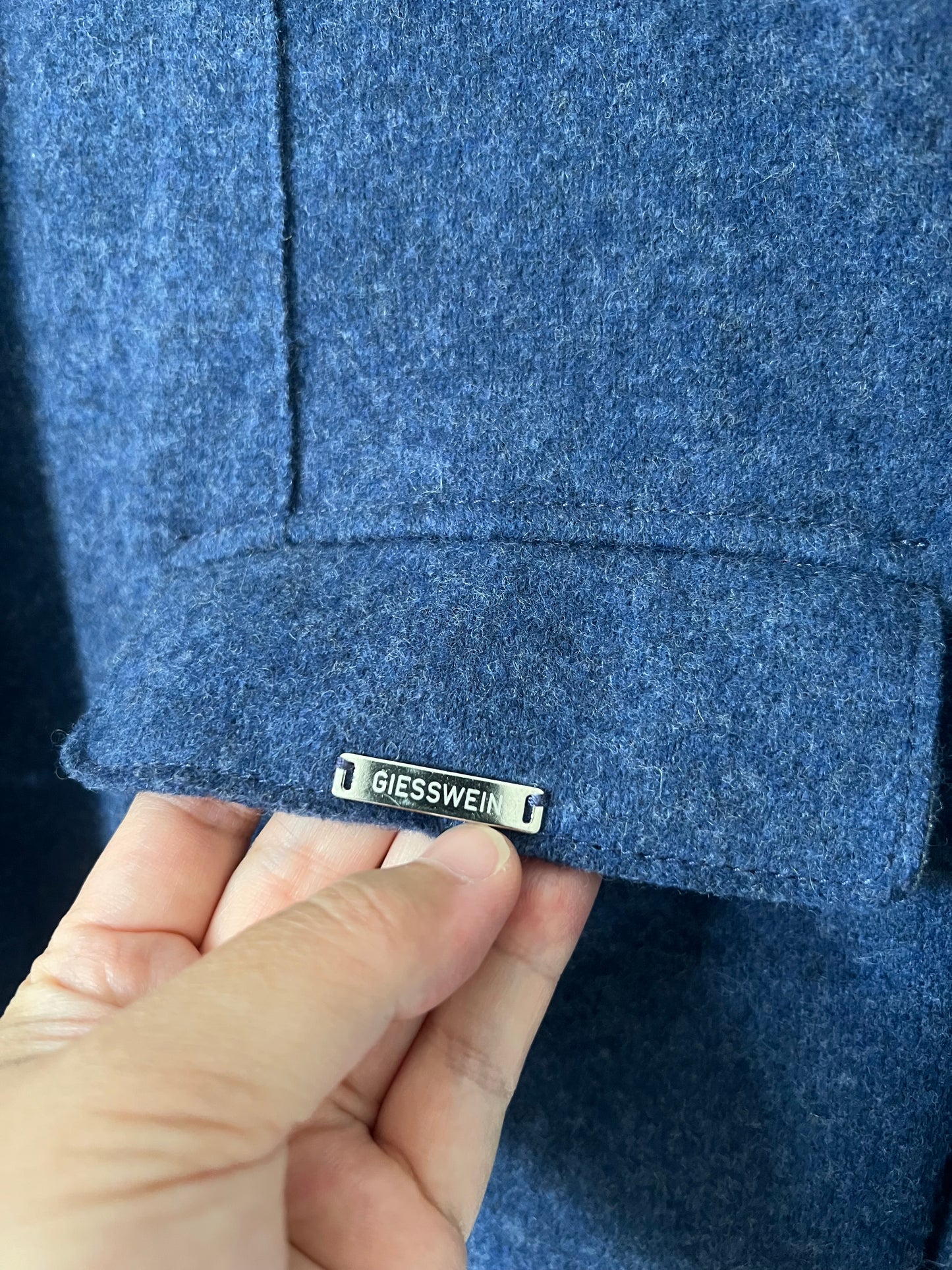 Giesswein Wolljacke 100% Schurwolle blau