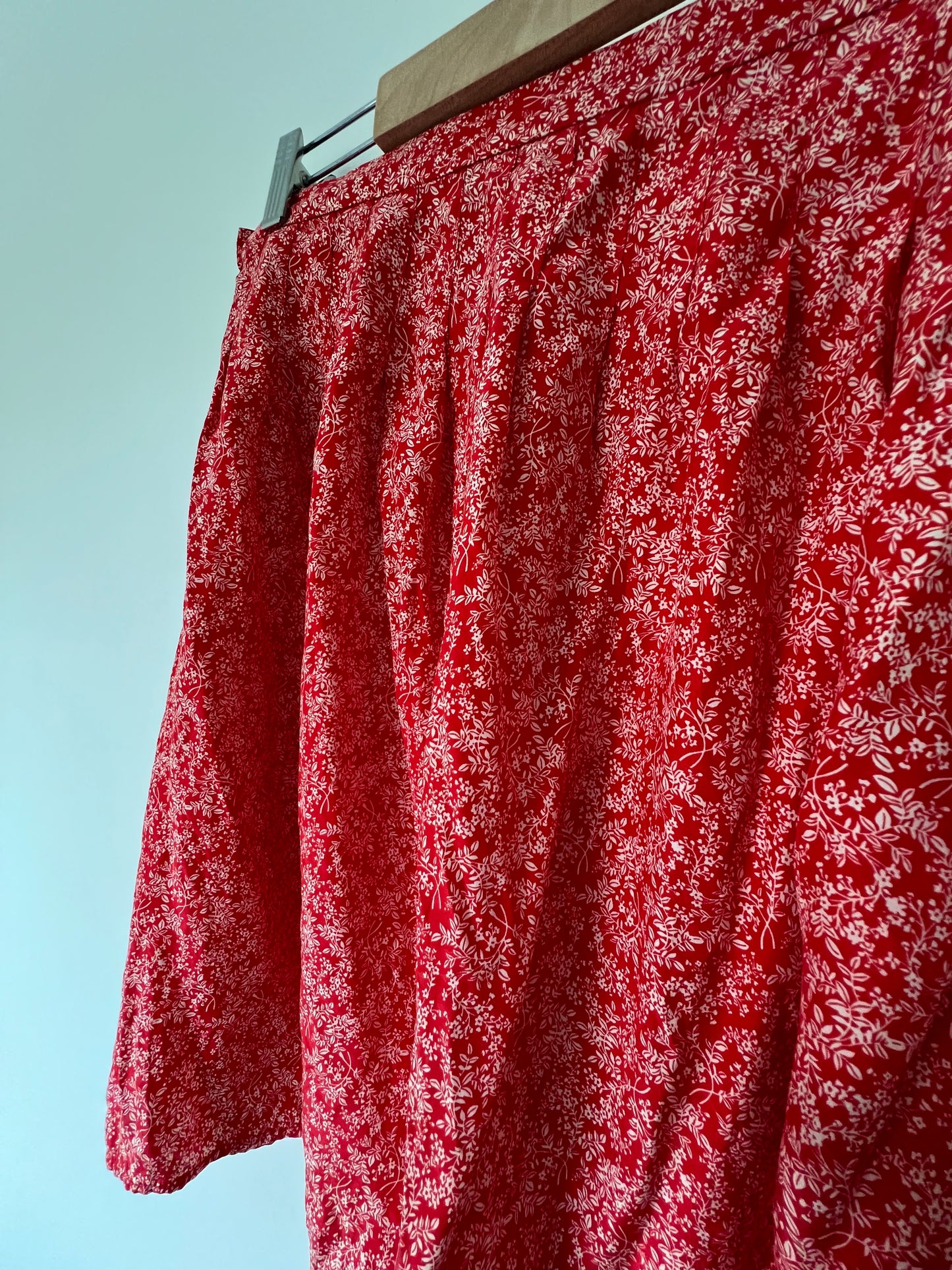 Comptoir Des Cotonniers Red Silk Skirt
