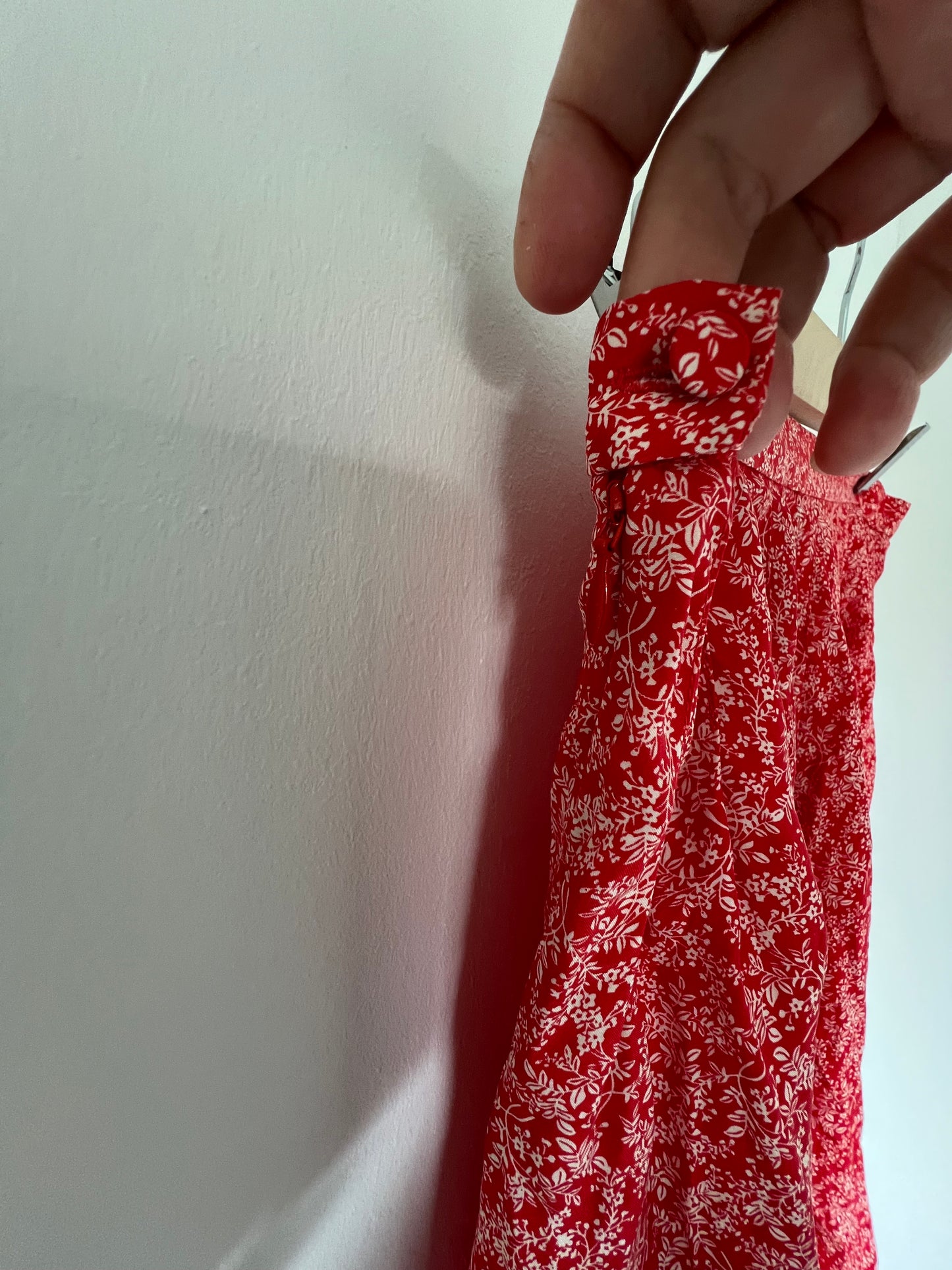 Comptoir Des Cotonniers Red Silk Skirt