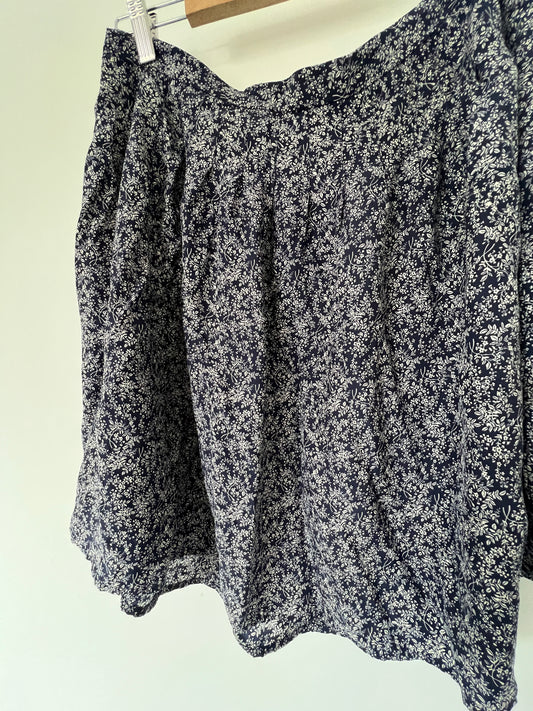 Comptoir Des Cotonniers Blue Silk Skirt