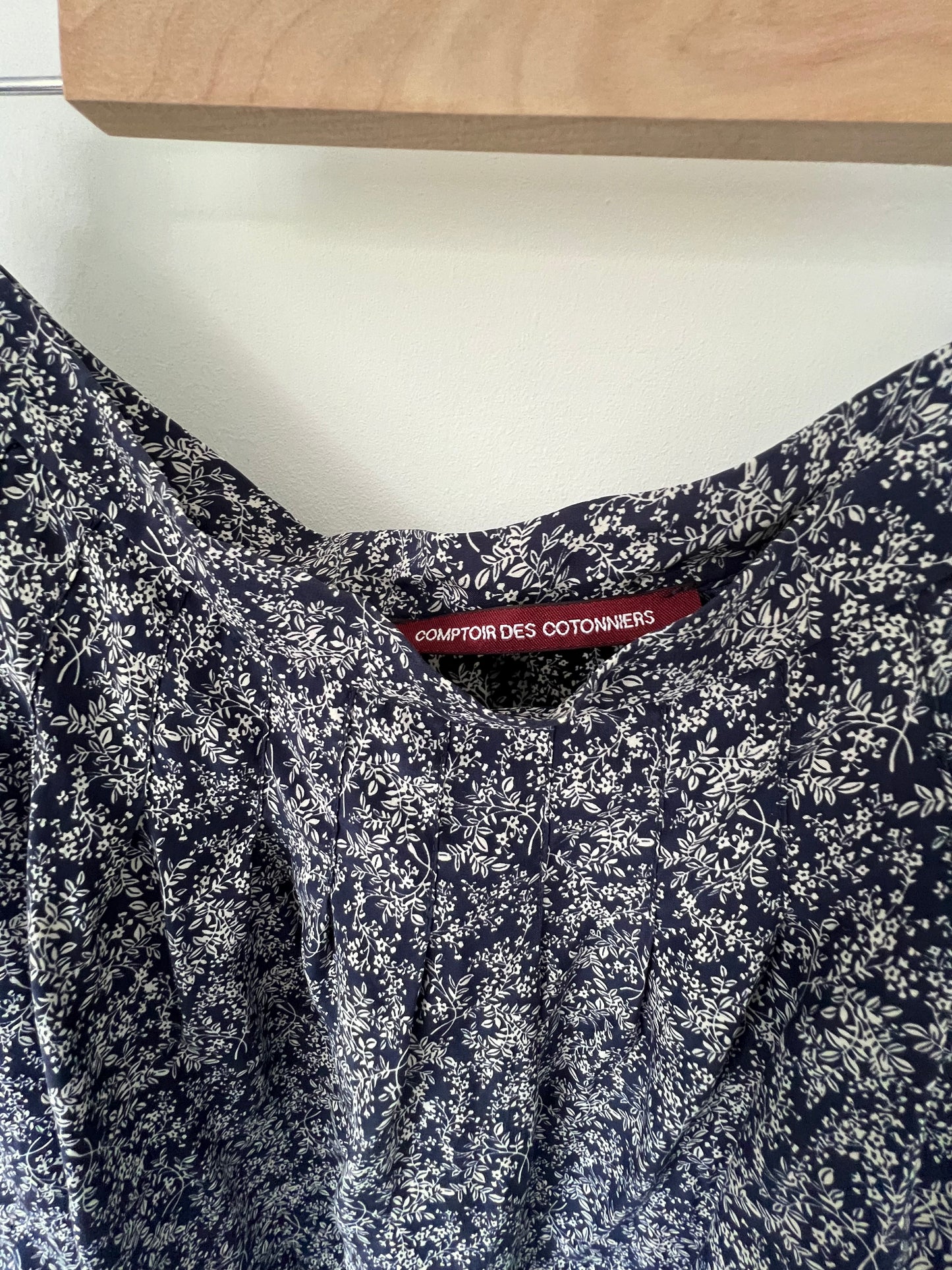 Comptoir Des Cotonniers Blue Silk Skirt