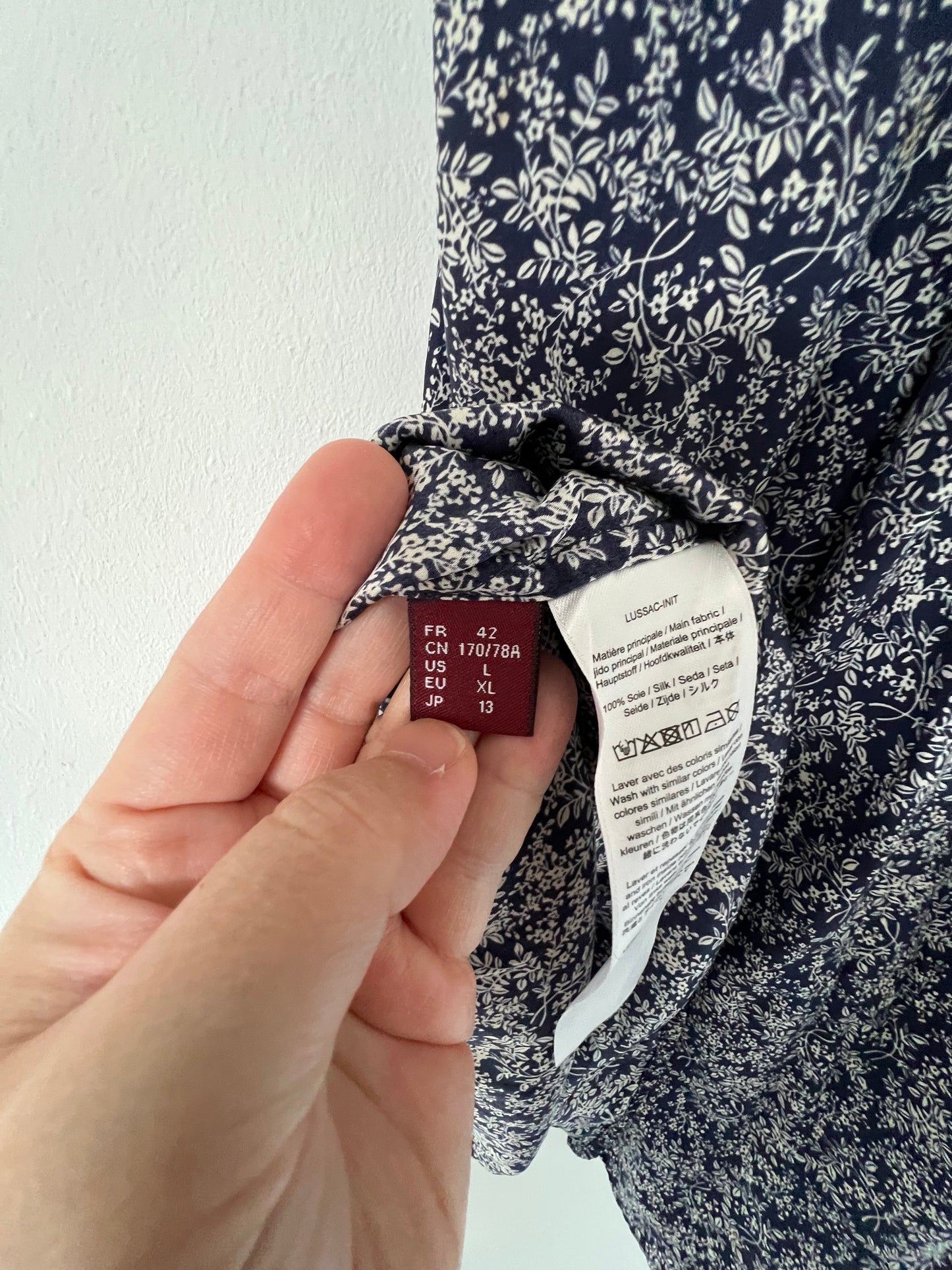 Comptoir Des Cotonniers Blue Silk Skirt