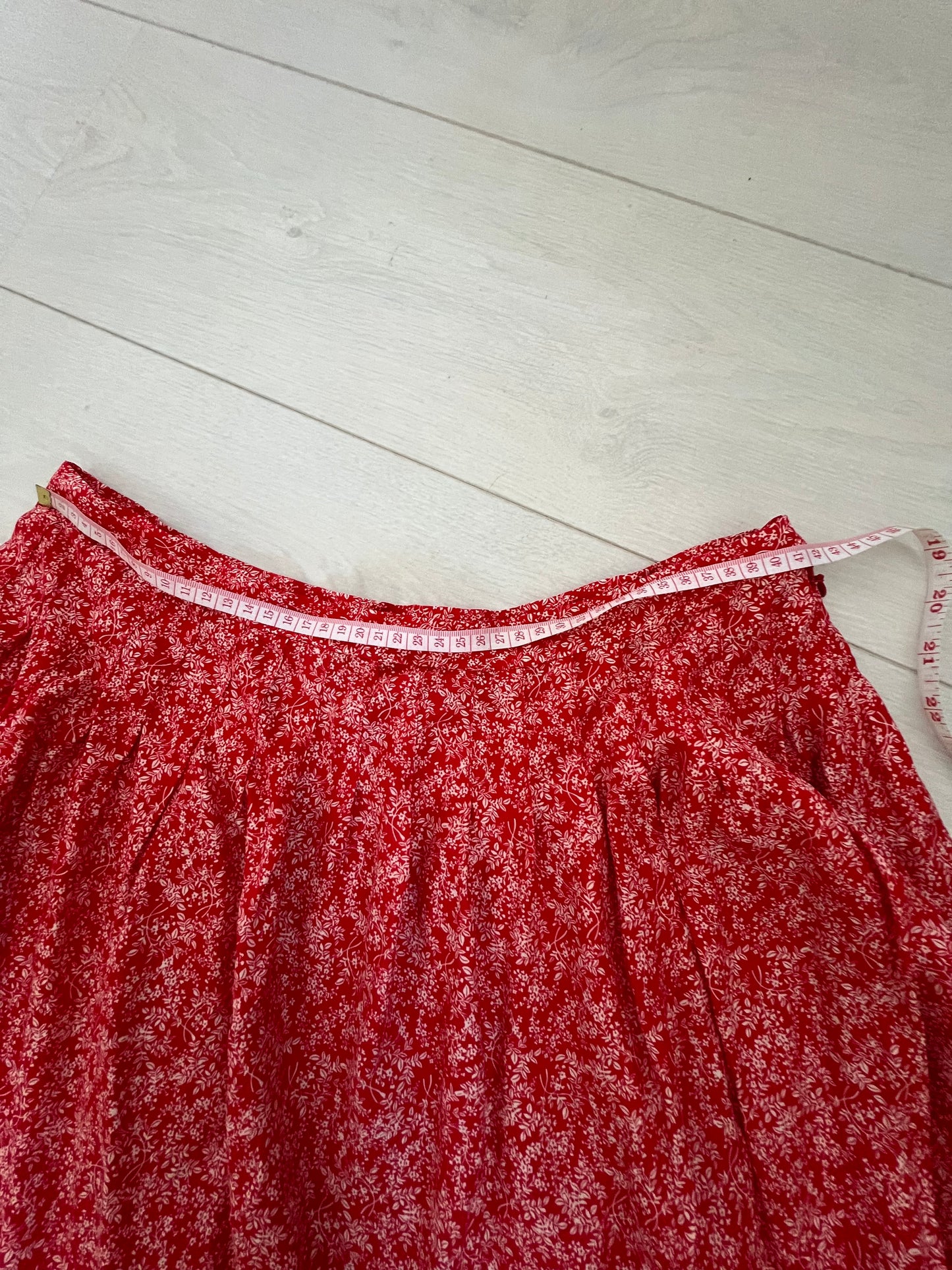 Comptoir Des Cotonniers Red Silk Skirt
