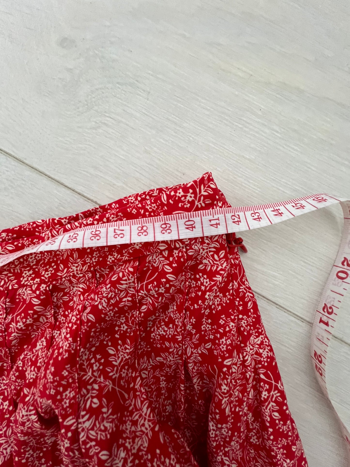 Comptoir Des Cotonniers Red Silk Skirt