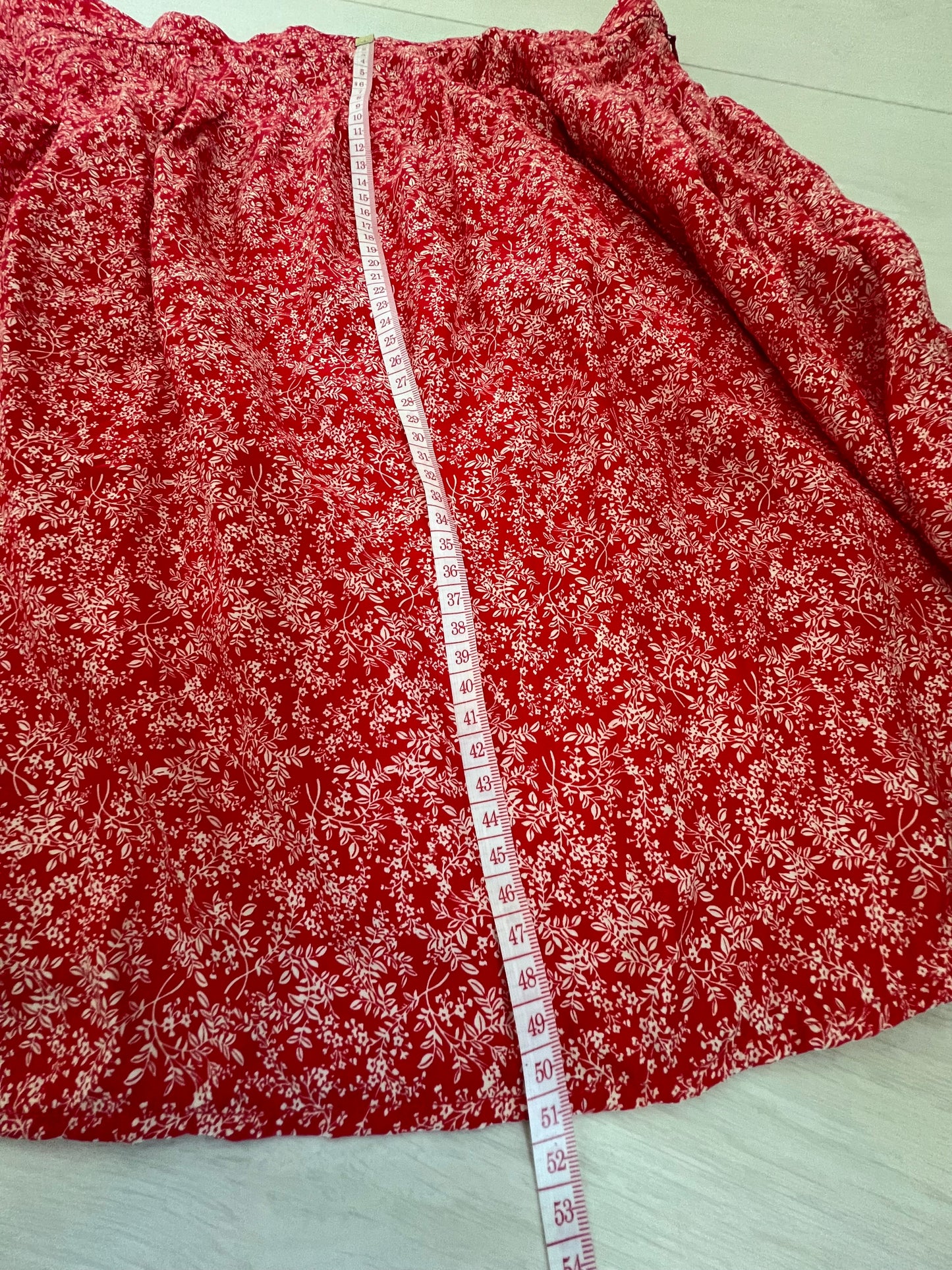 Comptoir Des Cotonniers Red Silk Skirt