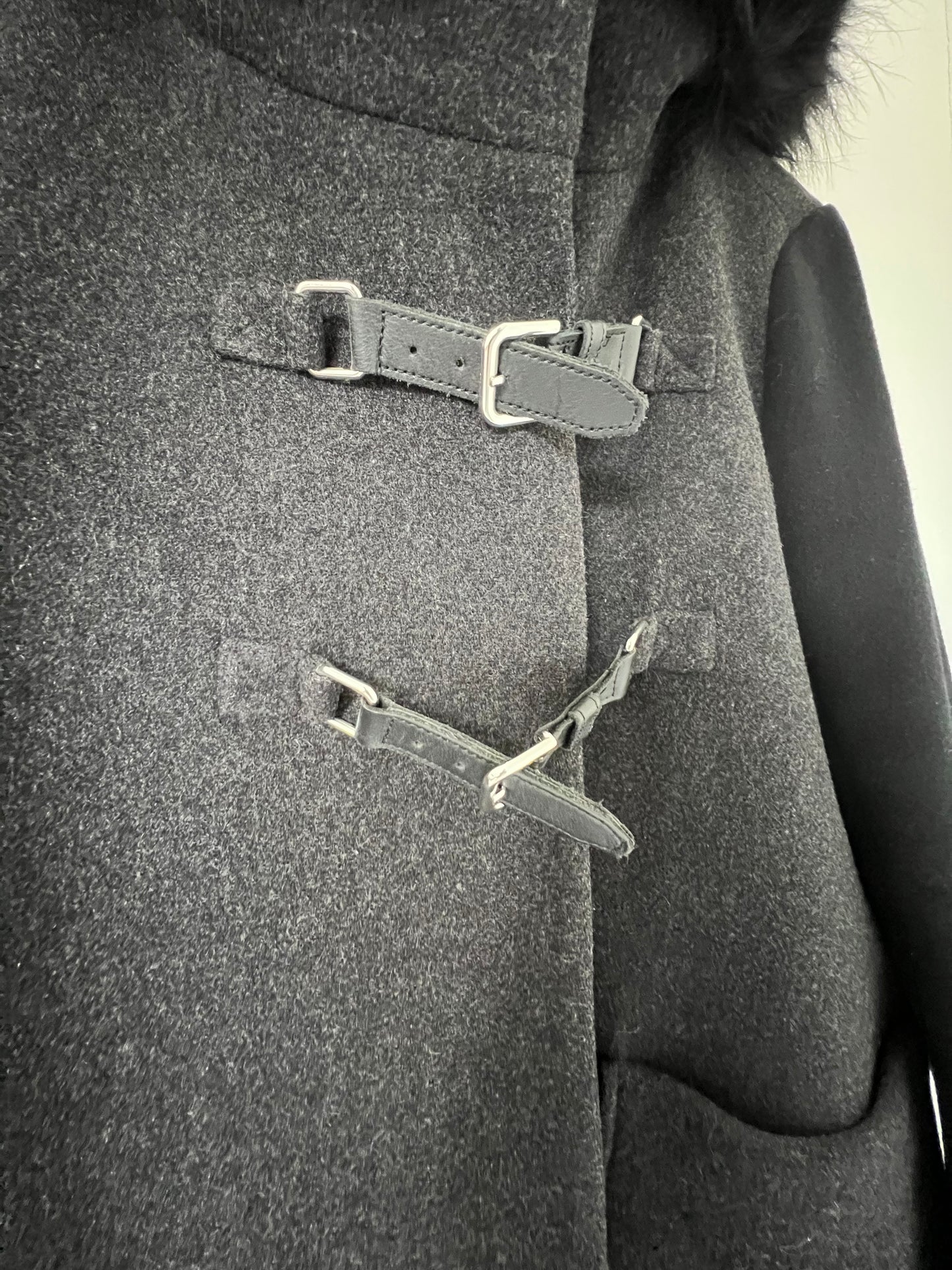 Maje Cashmere Cape Coat With Hood