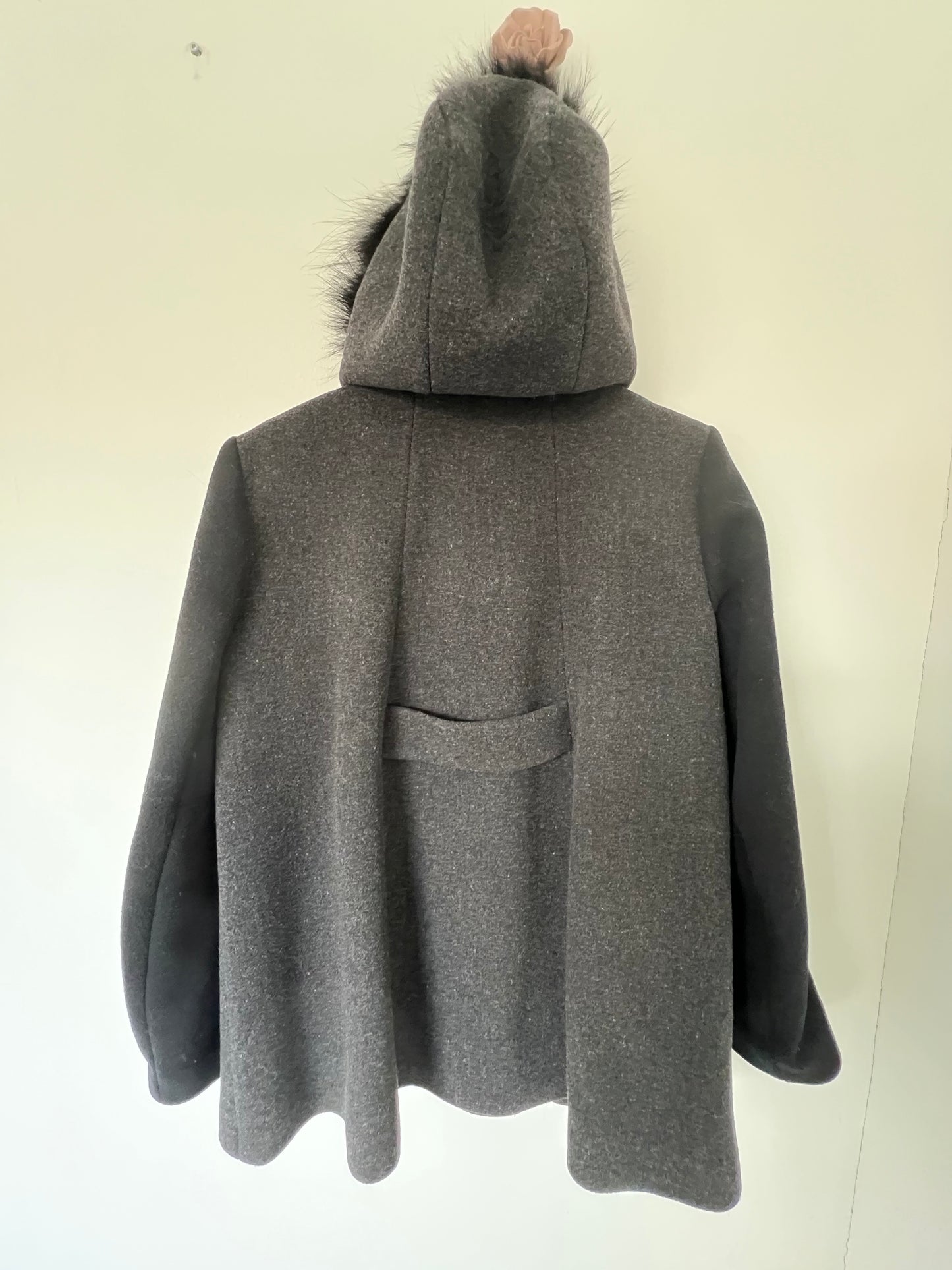 Maje Cashmere Cape Coat With Hood