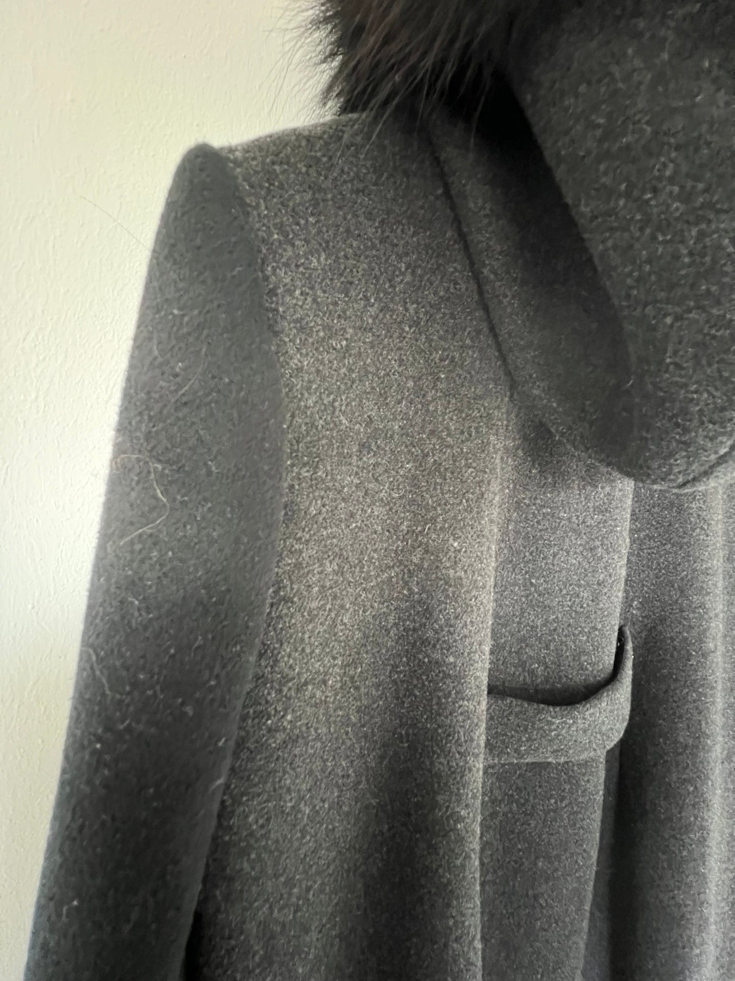 Maje Cashmere Cape Coat With Hood