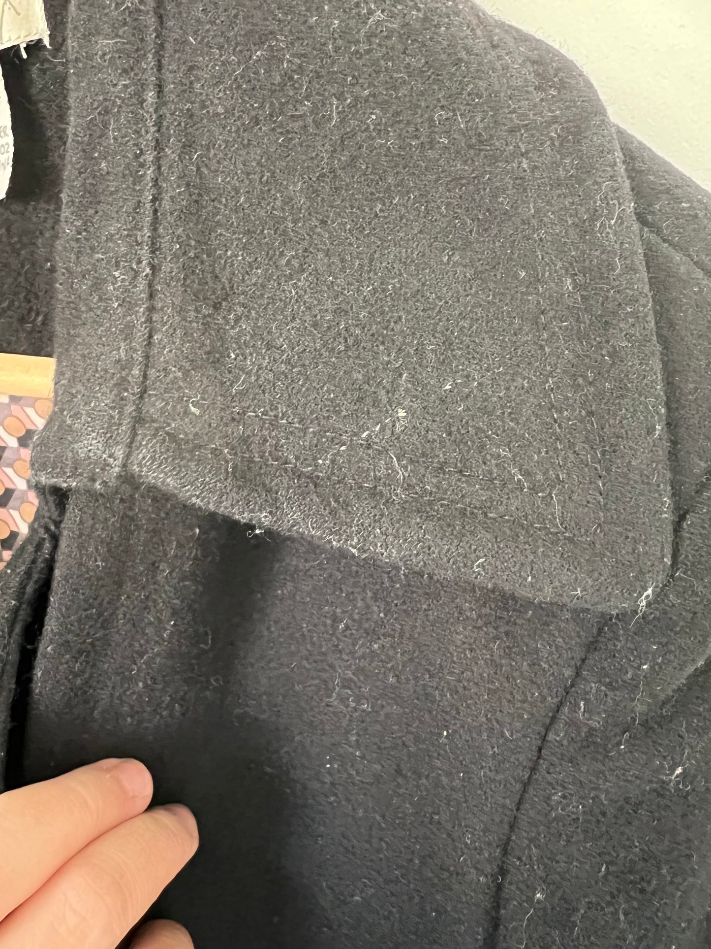 Black Vintage Zara Wool Trench Coat