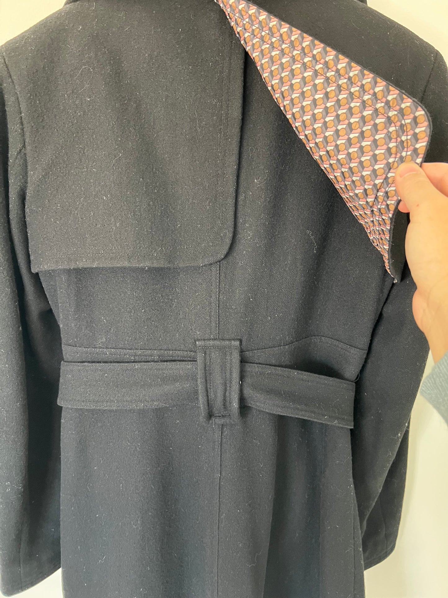 Black Vintage Zara Wool Trench Coat