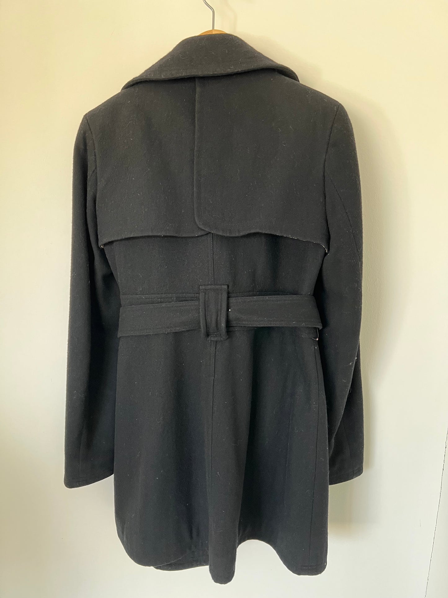 Black Vintage Zara Wool Trench Coat