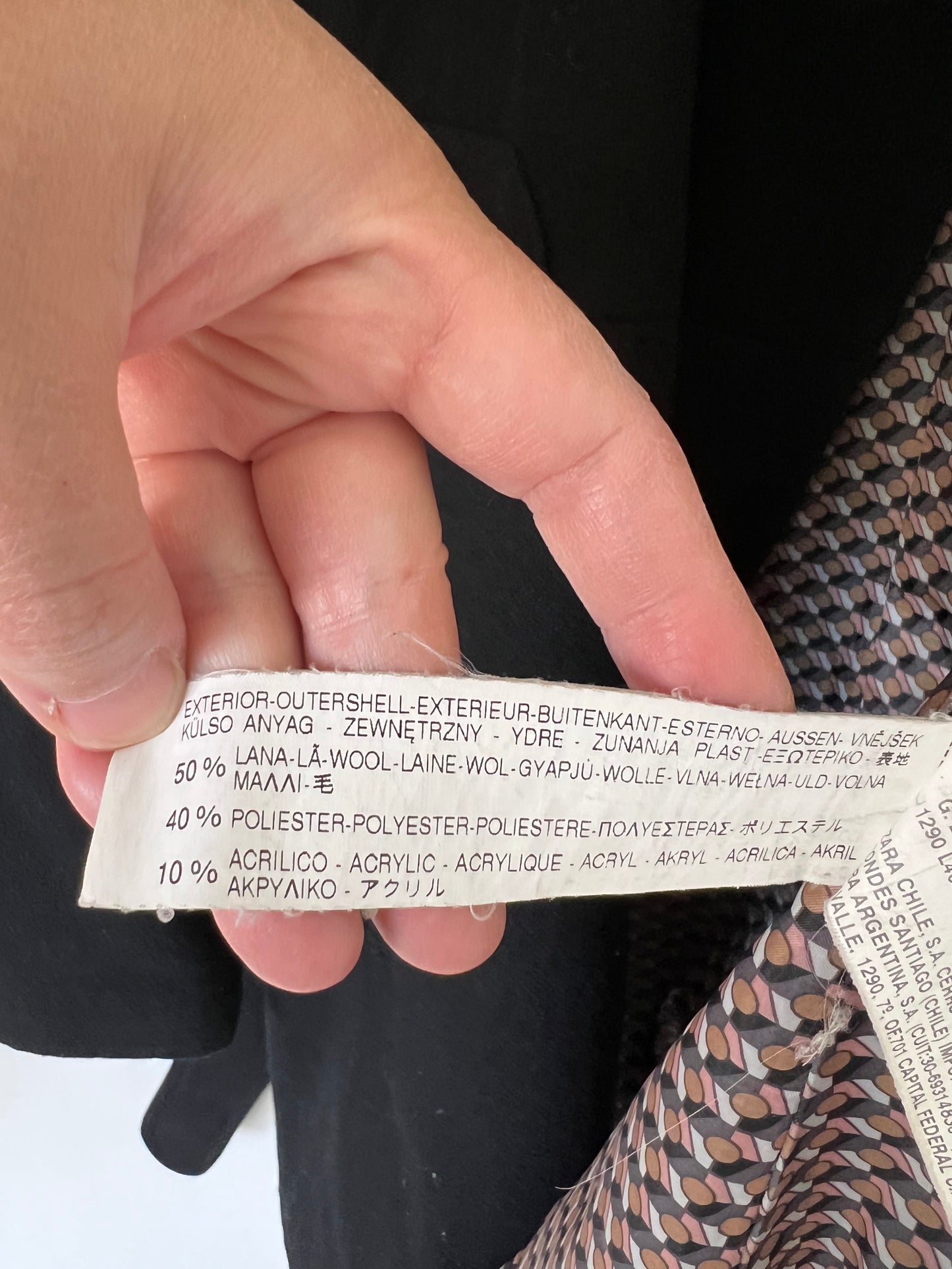 Black Vintage Zara Wool Trench Coat