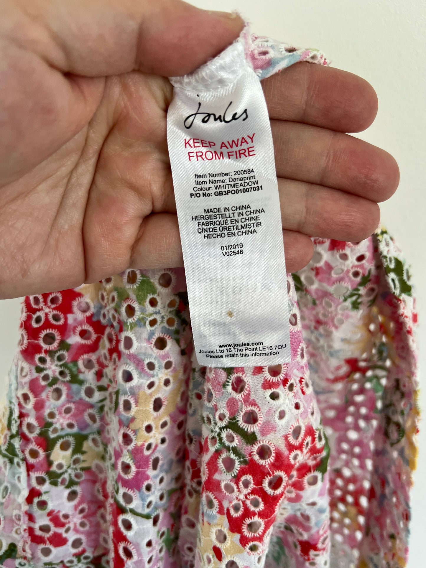 Joules Broderie Anglaise Top