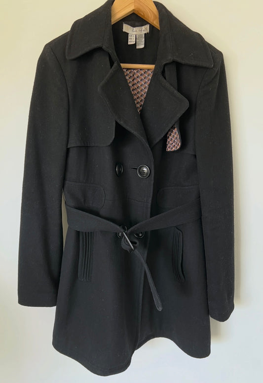 Black Vintage Zara Wool Trench Coat