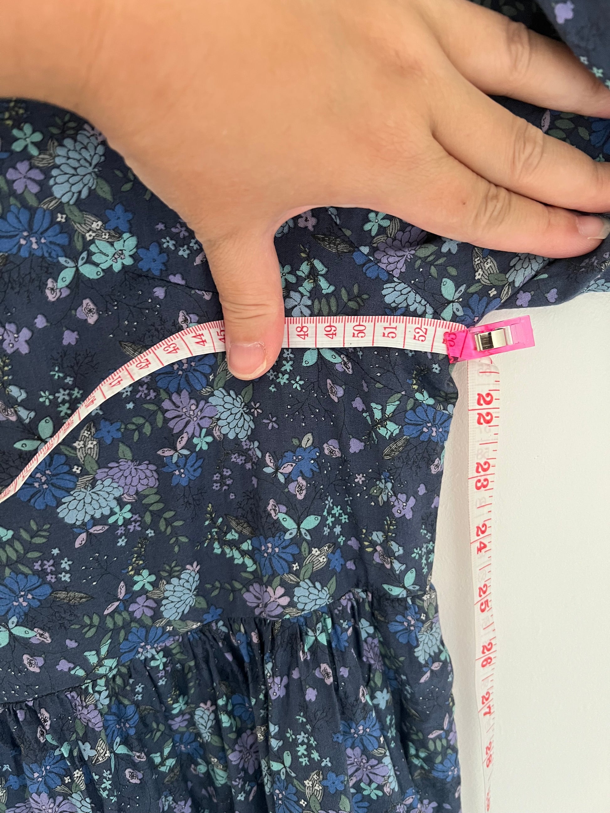 Katoen bloemenjurk tweedehands kleding duurzaam