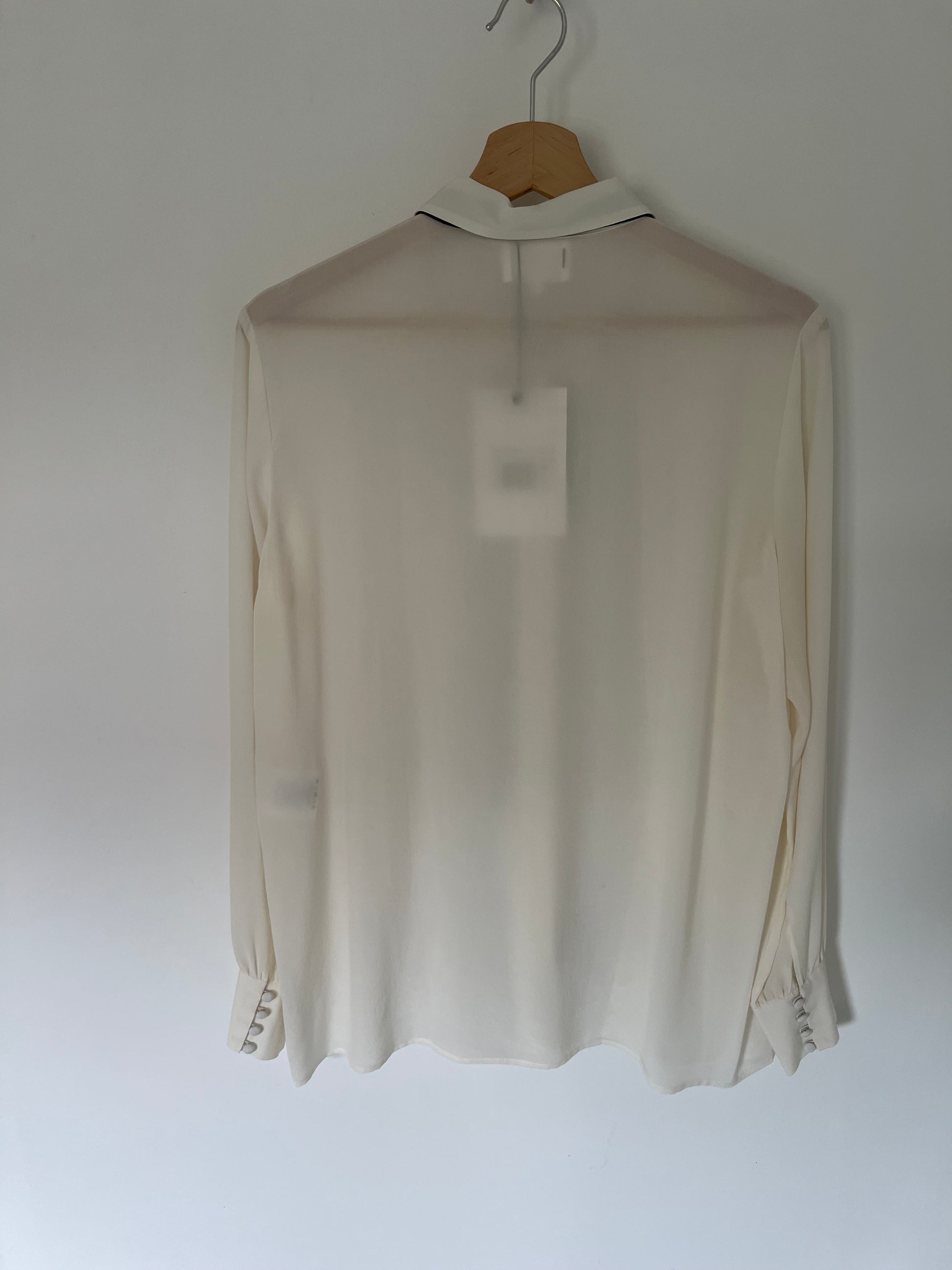 Sezane 42 cremefarbene Seidenbluse