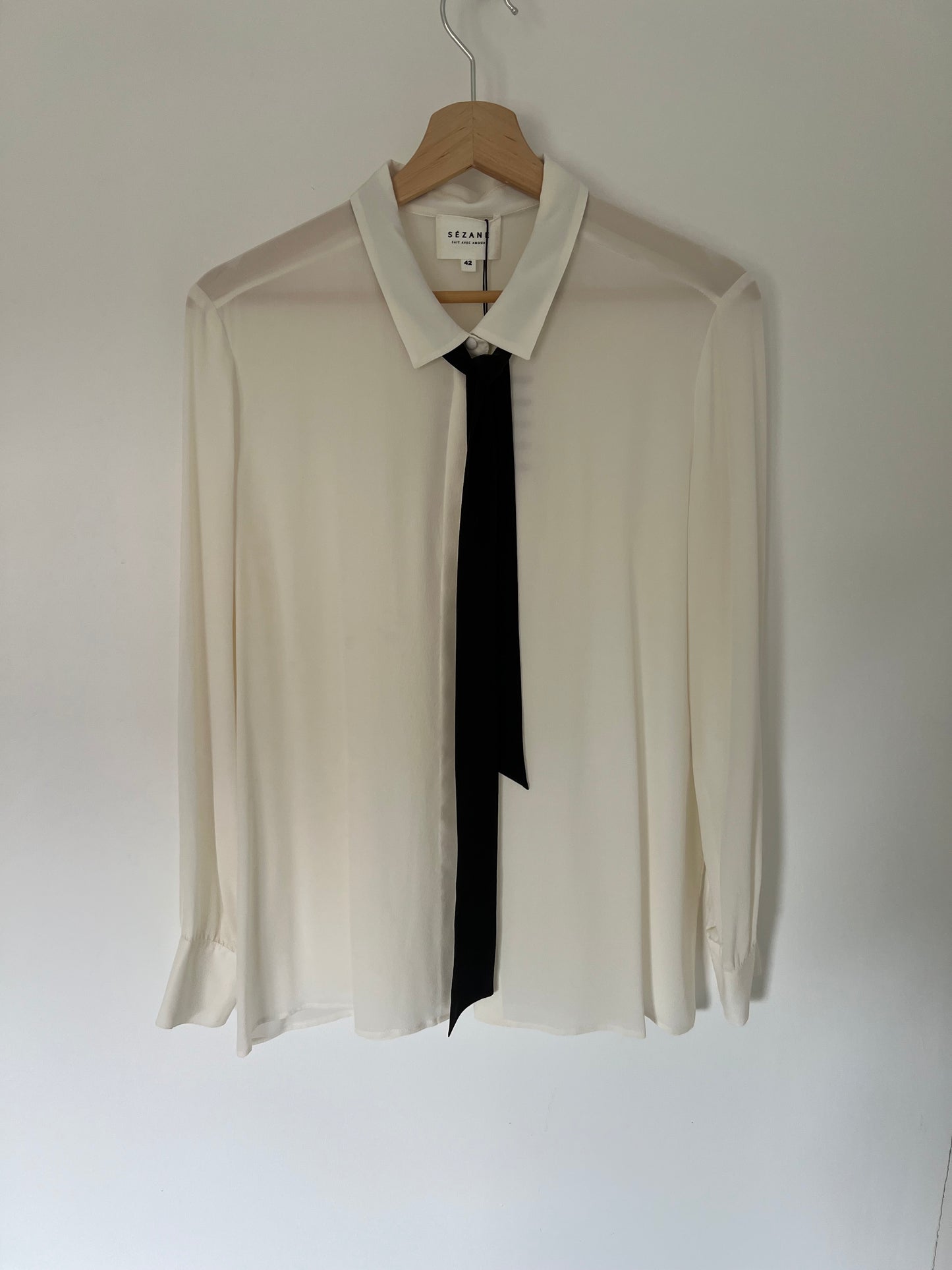 Zijden blouse met strik