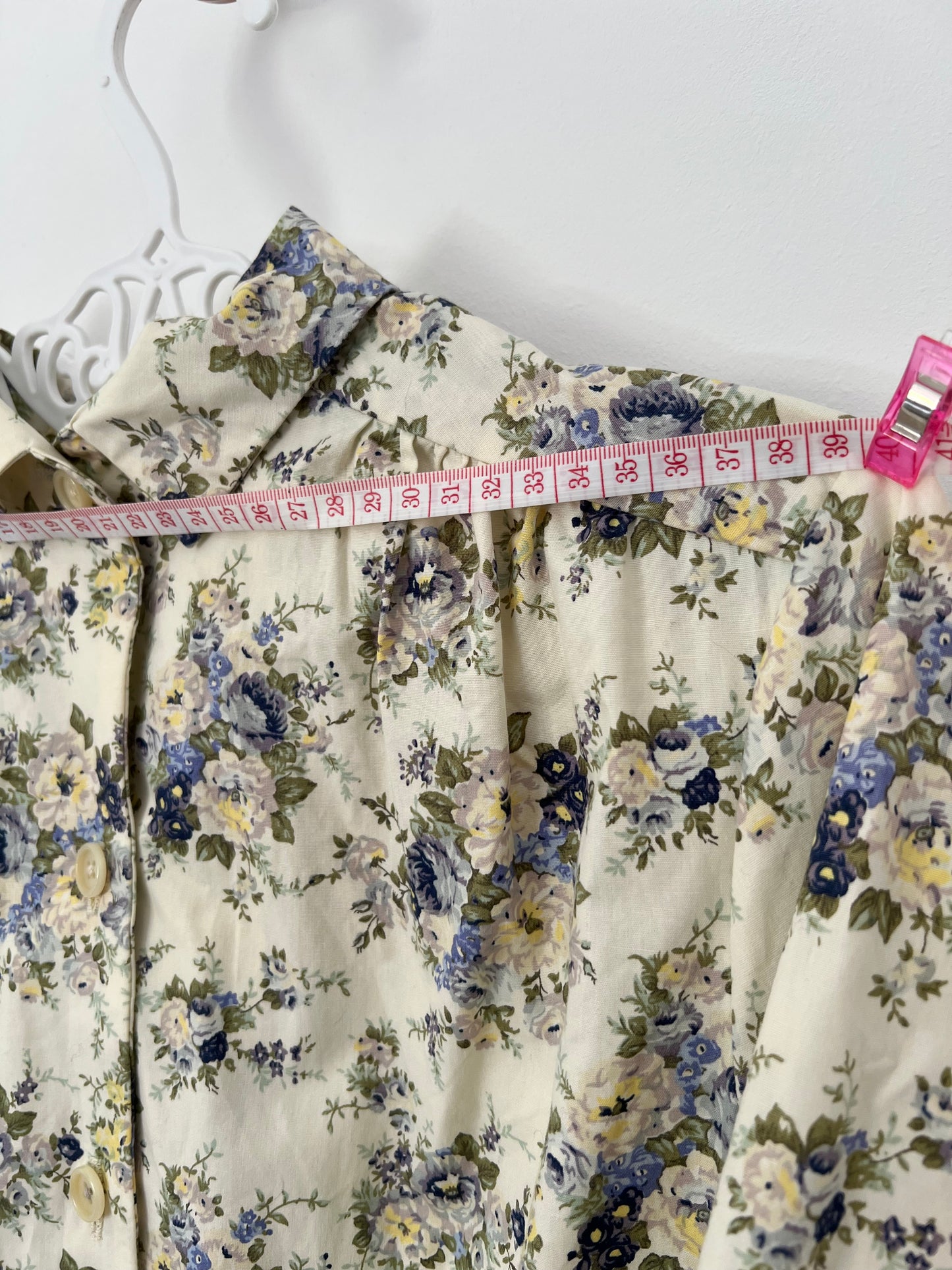 Soft Cream Floral Cotton Dress