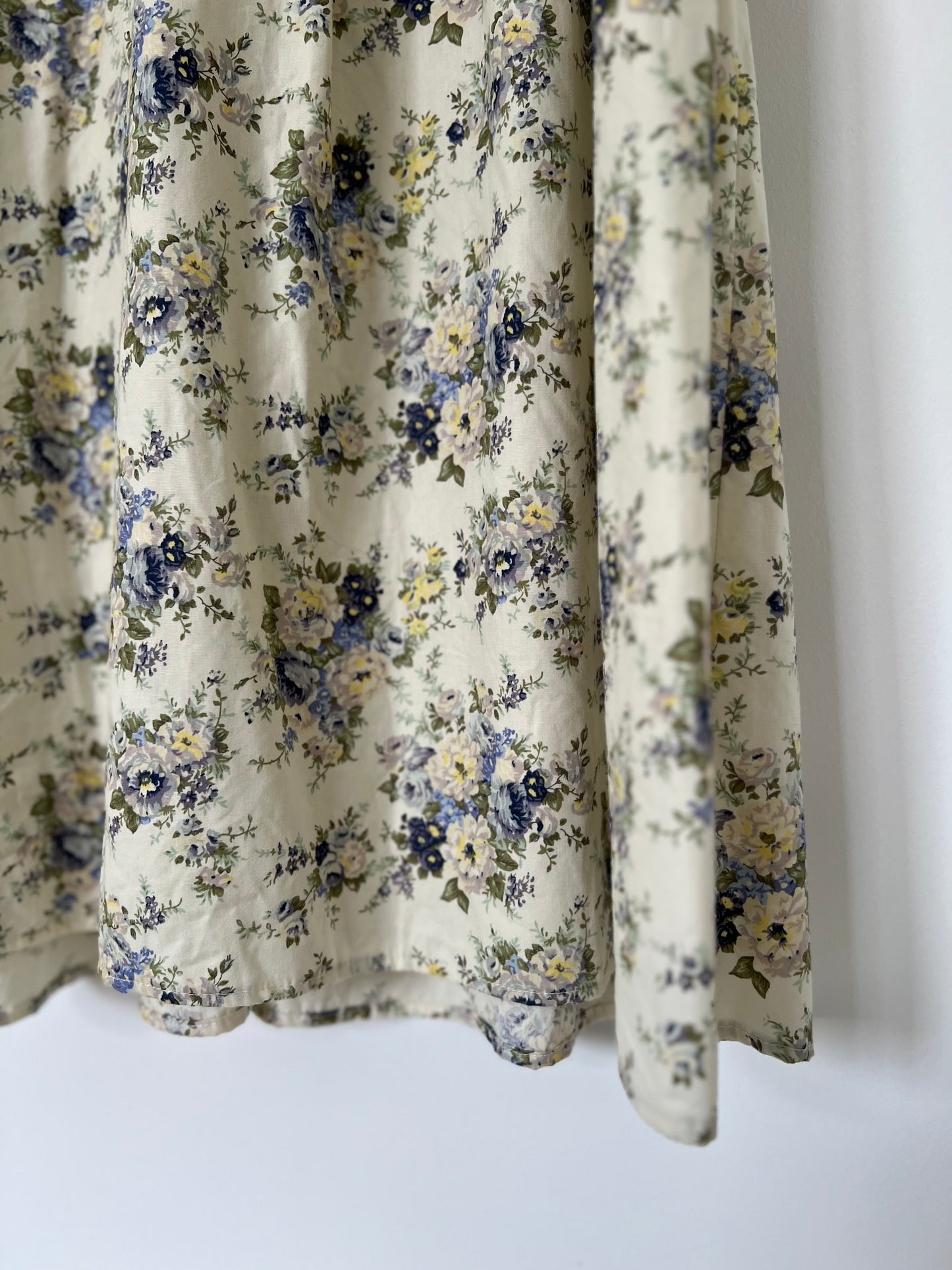 Soft Cream Floral Cotton Dress